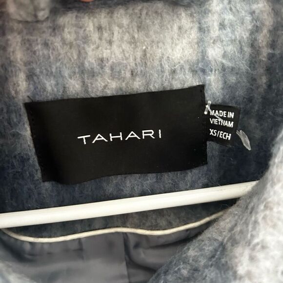 Tahari Sky Blue Stacie Wool Blend Peacoat Size XS Classic Cozy Fall Winter - Picture 9 of 9